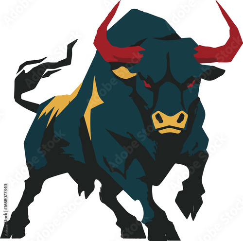 Spirit of Power Bull Vector