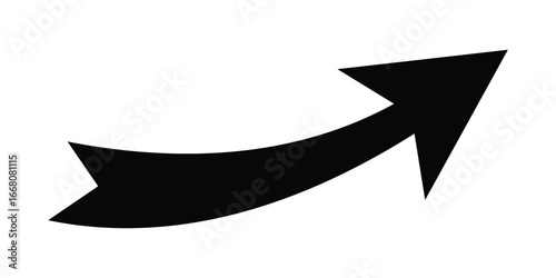 Set long black curve arrow icon vector . blackcurve arrow icon set. long arrow icon set. Set of curved arrows isolated on white background. Curved arrows