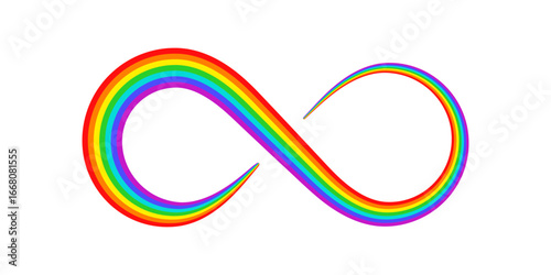 Hand drawn art brush infinity symbol on a white background. Vector