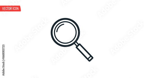 Magnifying Glass Icon Explore Details and Search with Precision - Simple Vector Illustration