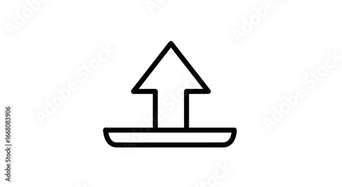 Upload Icon Simple Arrow Uploading Design for Website or App