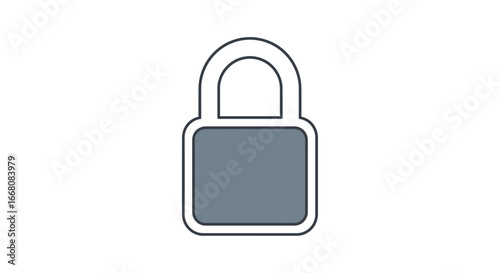 Simple Padlock Icon Security, Privacy, Protection, Safety, Access