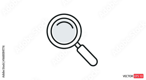 Magnifying Glass Icon Simple Search and Zoom Symbol