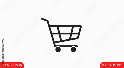 Shopping Cart Icon Online Retail and E-commerce Symbol