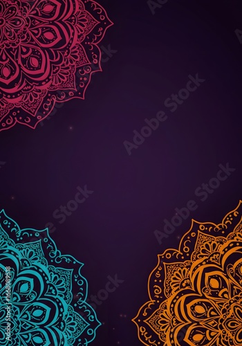 Ornate mandala patterns background, Ideal for Diwali and Cultural Events