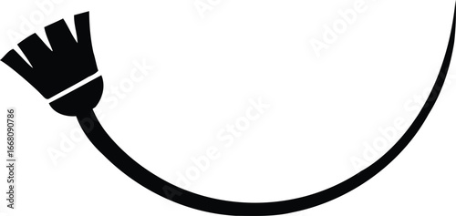 awesome broom silhouette vector