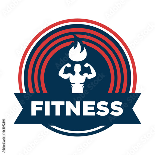 


    Fitness center logo vector illustration.
