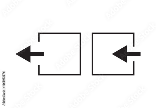 Sign out icon flat illustrations. vector art.