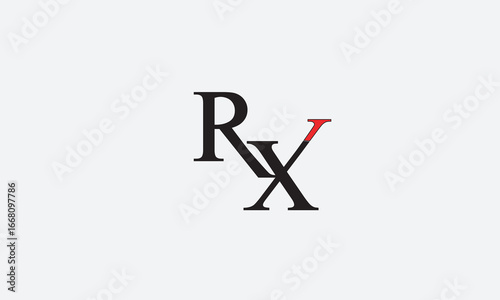 RX, XR, R , X , Abstract Letters Logo Monogram	