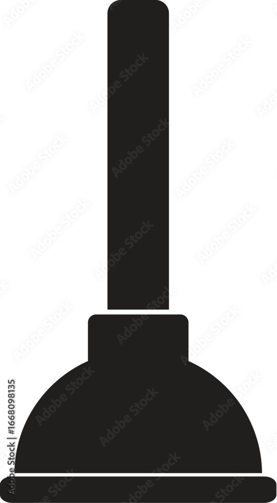 Naklejka premium plunger toilet flat style vector illustration