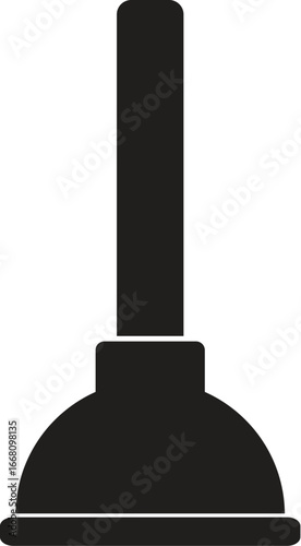 plunger toilet flat style vector illustration