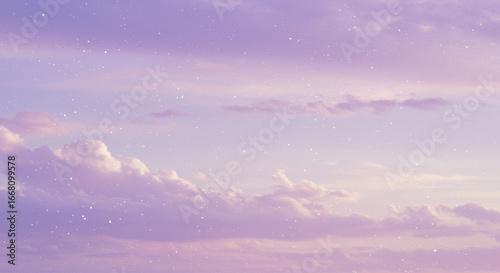 Fotografi Pastel Sky Dreamscape with Clouds and Stars Serene Gradient Background Texture f