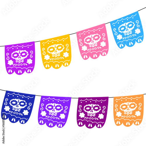 Decoration flag dia de los muertos