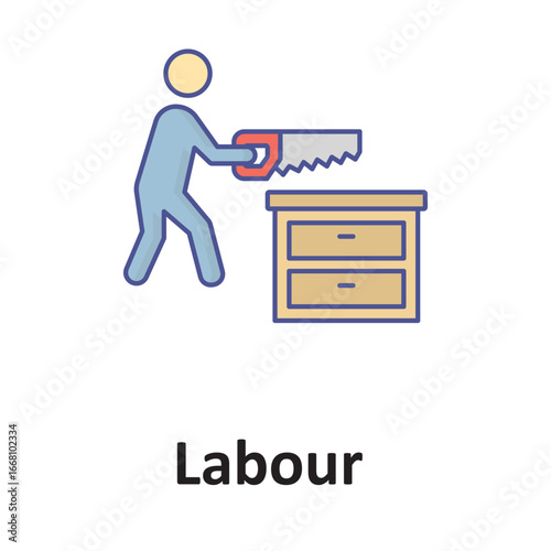 labour  Vector Icon which can easily modify or edit
