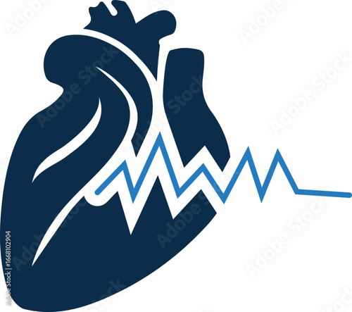 Anatomical heart icon set.Human anatomy internal organ set with brain lung intestine heart kidney liver and stomatch.Healthy Cardiovascular Organ Symbol Collection on White Background and red.