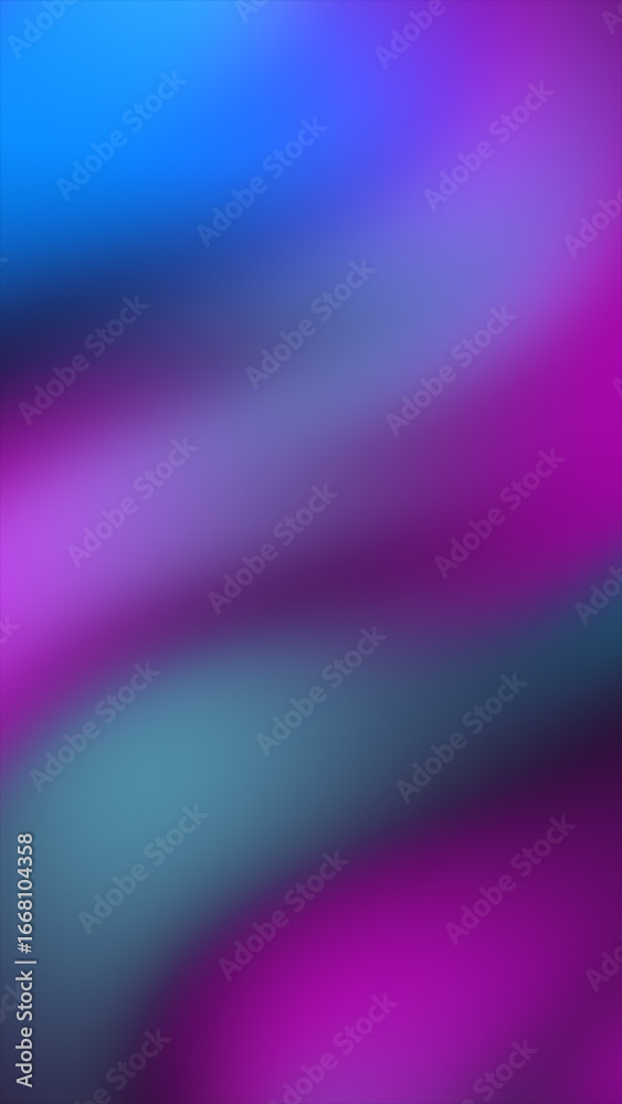 Fototapeta premium Smooth gradient waves of purple, blue, and pink creating a dreamy abstract background