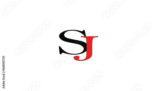SJ, JS, S ,J Abstract Letter Logo Monogram