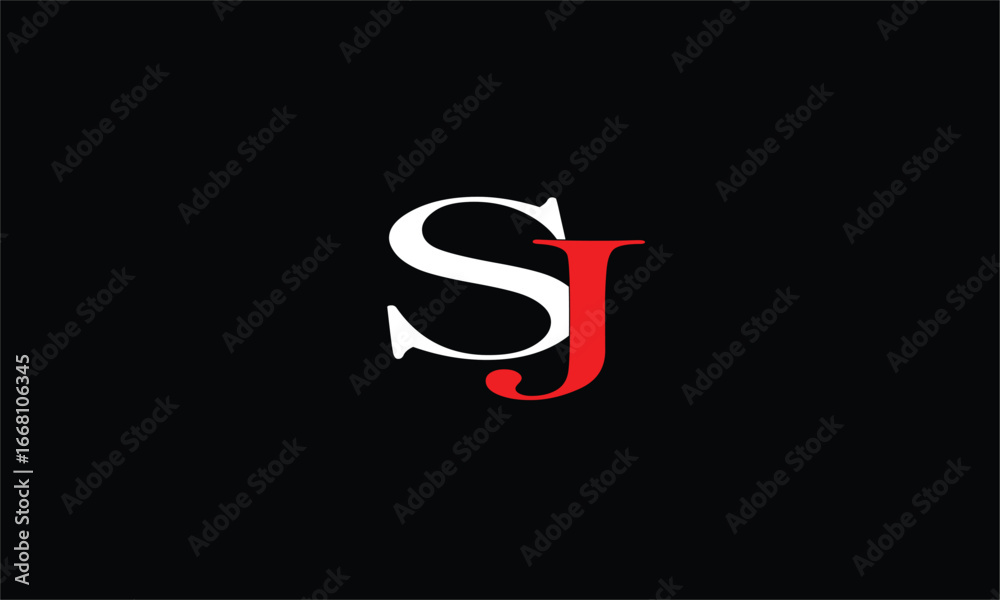 Fototapeta premium SJ, JS, S ,J Abstract Letter Logo Monogram