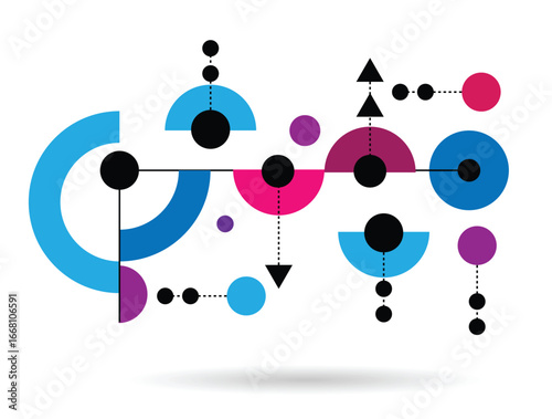 Geometric Modern Style Lines and Shapes Background Design Abstract Colorful. Graphic design elements and resources vector art