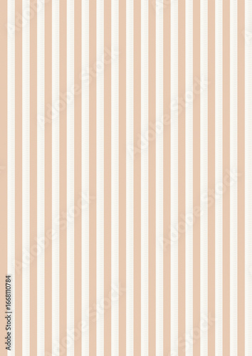 Retro brown and beige striped seamless pattern with vertical lines on a textured paper background
