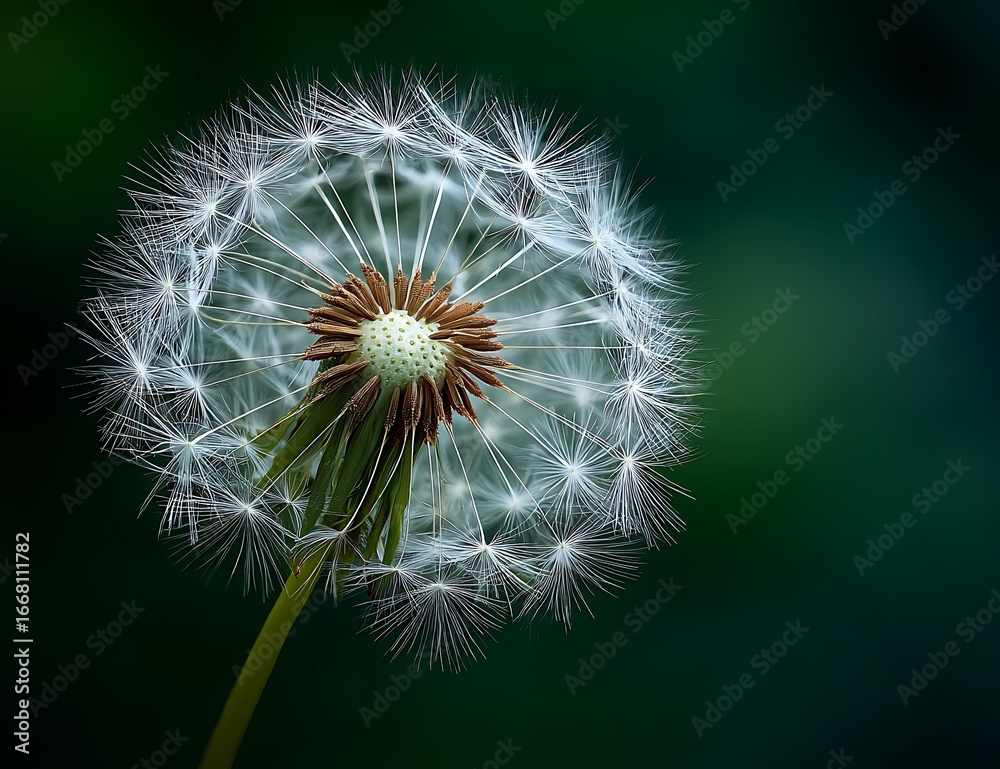 Fototapeta premium Close up of a dandelion seed head ready to disperse