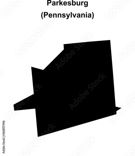 Parkesburg (Pennsylvania) blank outline map