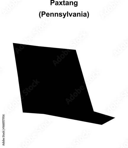 Paxtang (Pennsylvania) blank outline map