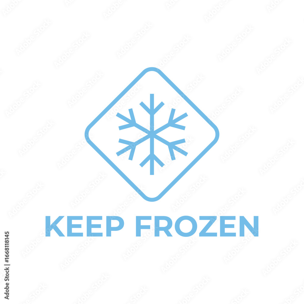Keep Frozen Product Storage Sign with Snowflake
