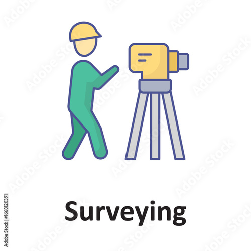  land surveying Vector Icon which can easily modify or edit