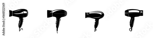 Variety of hair dryers displayed in a sleek design on a neutral background for hair styling solutions