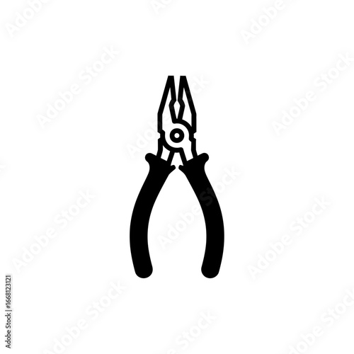 A simple line drawing of a pair of pliers on a white background.