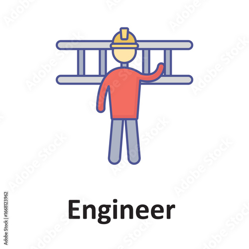 Engineer Vector Icon which can easily modify or edit