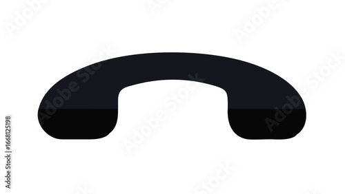 Minimalist dark gray horseshoe magnet with rounded ends and a subtle gradient on a solid black background representing attraction and magnetism