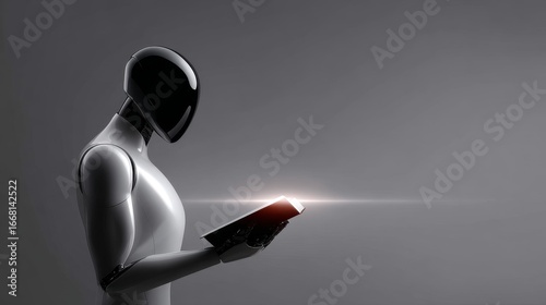 Ai-powered holographic robot tutor revolutionizes education for humanity in a futuristic digital landscape