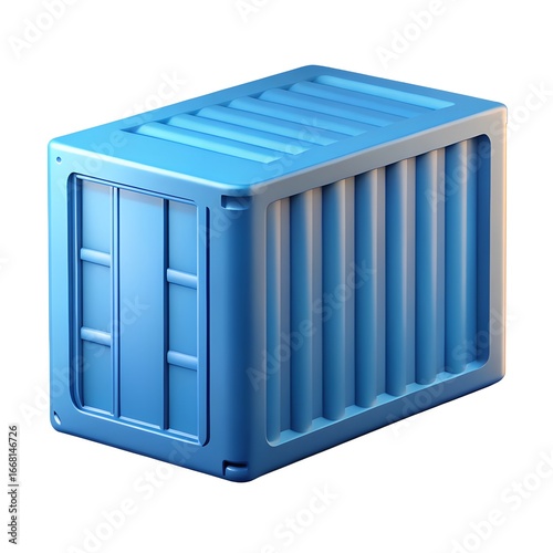 Shipping Container 3D Icon Illustration – Cargo & Logistics Design