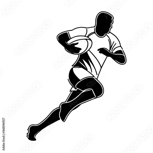 Rugby Player Running