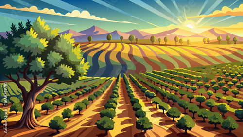 Young Olive Trees Grove in Alentejo, Portugal
Rows of young olive trees rise proudly across Alentejo’s golden plains, sunlight embraces tender leaves, whispering growth and tradition, blending rustic 