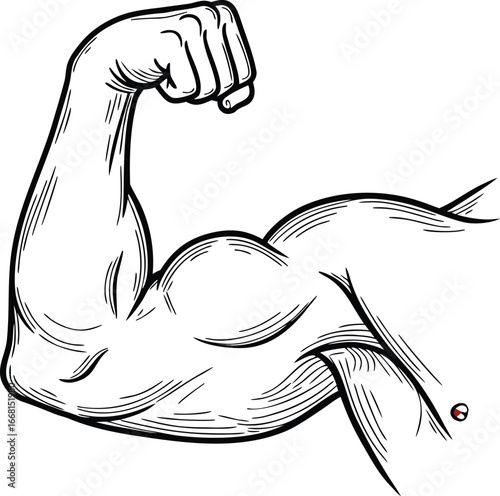 A simple sketch vector illustration of an abstract man figure drawing design