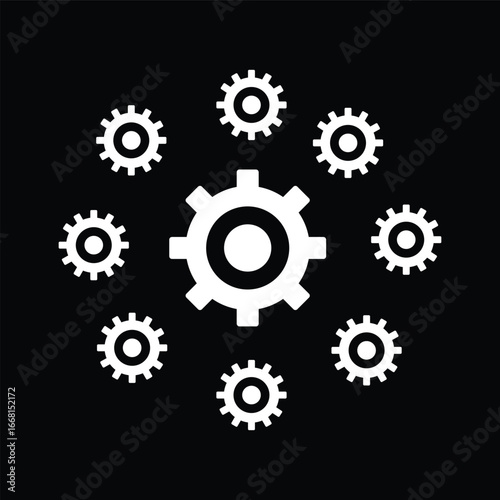 Business Gear Process Minimalist Design