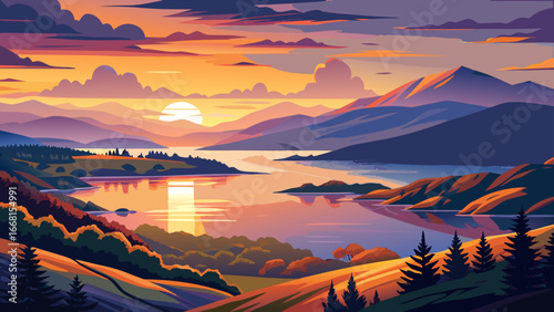 Kyles of Bute at Sunset, Argyll’s Secret Coast
Sunset paints Argyll’s hidden shores in amber glow, hills shimmer warmly, waters reflect endless hues, silence drapes the Kyles of Bute, Scotland’s secre
