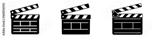 silhouette of film movie clapperboard