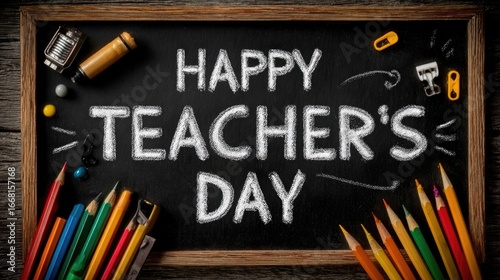 Blackboard background with 