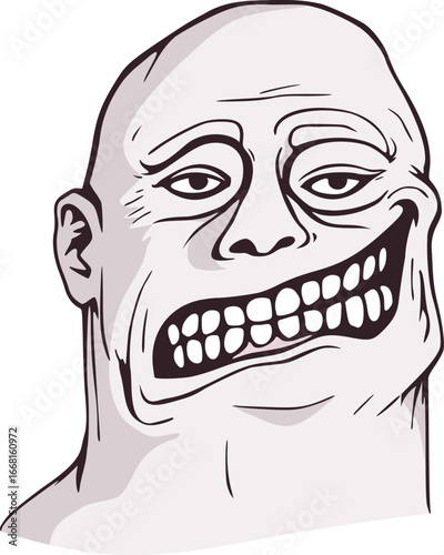 Design of funny man smiling