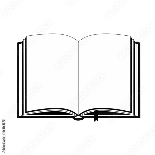 open book with blank pages