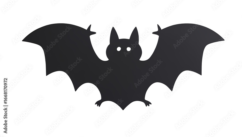 Fototapeta premium Halloween Bat Silhouette Cutout with Transparent Background