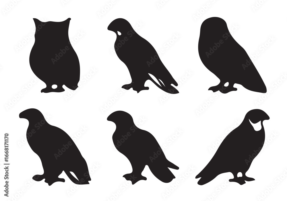 Naklejka premium Bald Eagle, eagle and owl