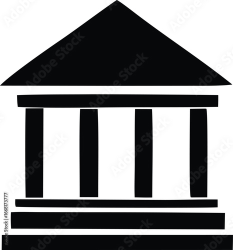 Classic government building architecture with columns and pediment iconic symbol of law justice and democracy representing civic institutions