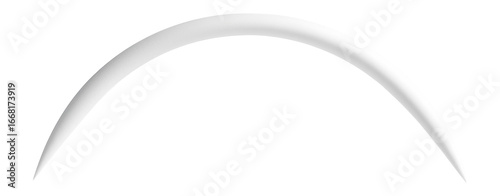 Minimalist arc with a matte finish, accented by a single soft highlight.