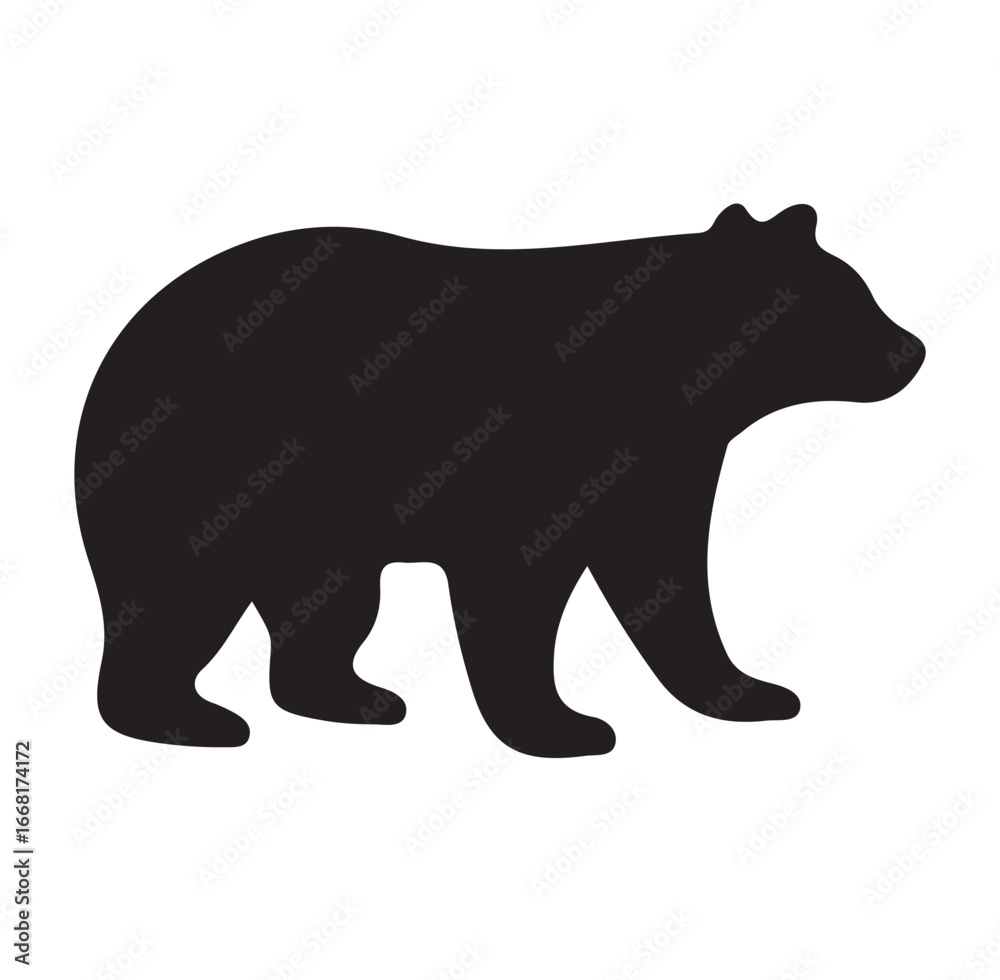 Fototapeta premium silhouette of a bear