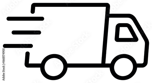 Speedy delivery icon vector: fast shipping symbol for quick and efficient transport services